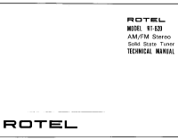 Rotel RT-620 - Technical manual 